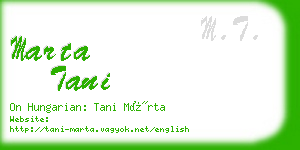 marta tani business card